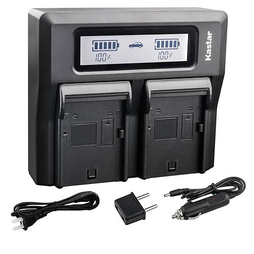 Kastar LCD Fast Charger for Sony NP-F990 Pro NP-F970 and Sony CCD-TR918 CCD-TR930 CCD-TR940 CCD-TR950 CCD-TR97 CCD-TRT97 CCD-TRV101 CCD-TRV119