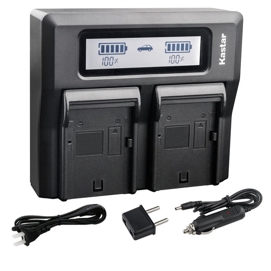 Kastar LCD Fast Charger for Sony NP-F990 Pro NP-F970 and Sony CCD-TR918 CCD-TR930 CCD-TR940 CCD-TR950 CCD-TR97 CCD-TRT97 CCD-TRV101 CCD-TRV119
