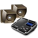 Wireless Driveway Alarm 1800 Feet Long Range Motion Sensor Alert System Driveway Detector for Home with 1800mAh Rechargeable Battery (1&2-Brown)