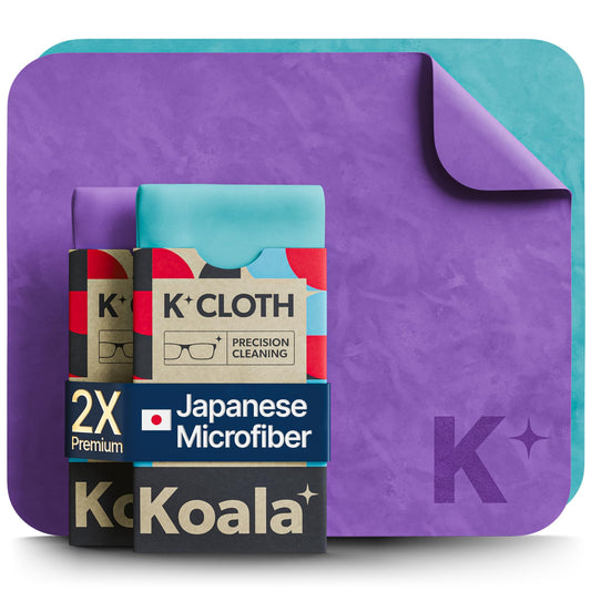 Koala Lens Cleaning Cloth | Japanese Microfiber | Glasses Cleaning Cloths | Eyeglass Lens Cleaner | Eyeglasses, Camera, VR/AR Headset, and Screen