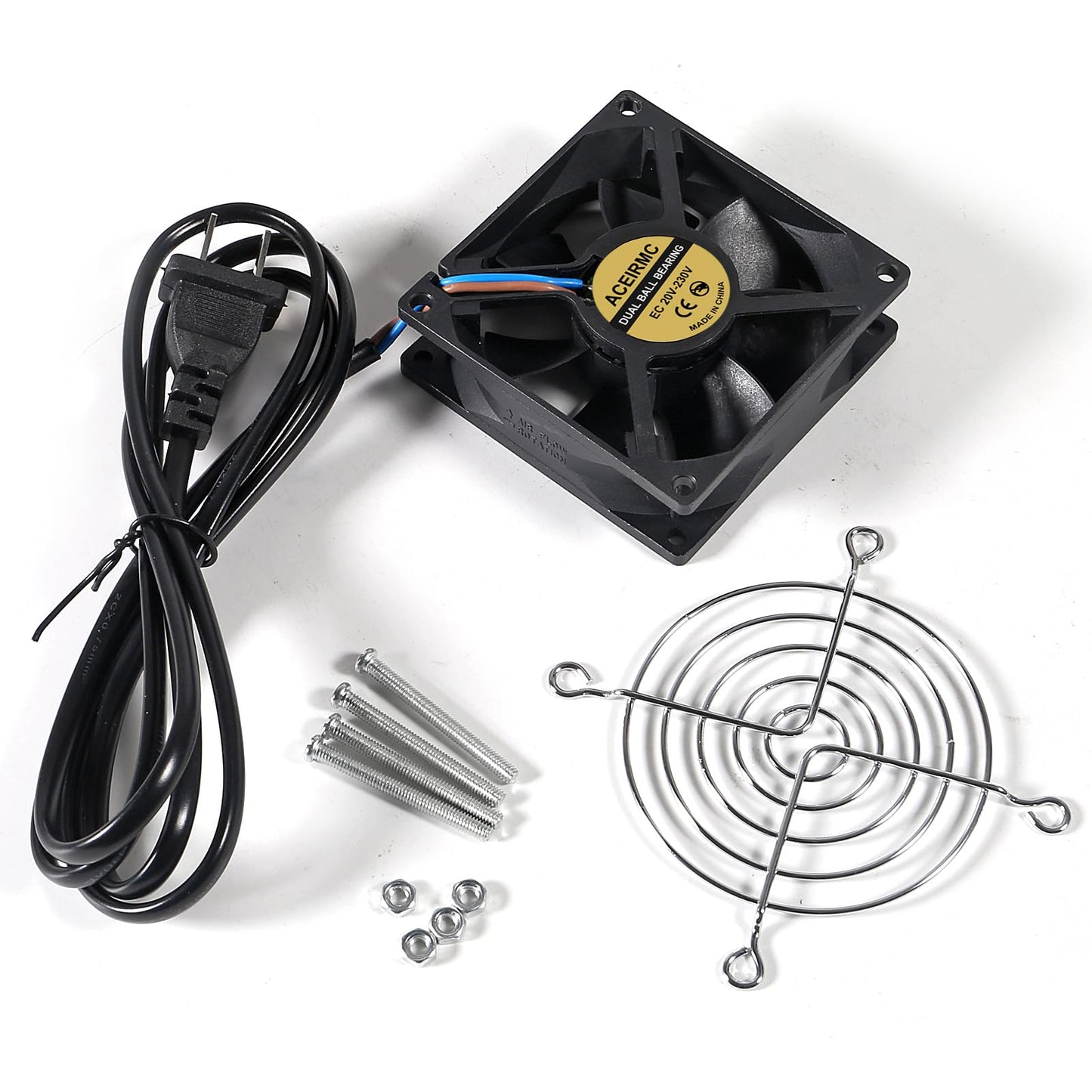 ACEIRMC 2pcs EC Axial Fan AC 110V 115V 120V 220V 240V Brushless Cooling Fan 80mm x 25mm for Desktop