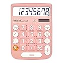 CATIGA Desktop Calculator 8 Digit with Solar Power and LCD Display, Big Buttons, for Home, Office, School, Class and Business, 4 Function Small Basic
