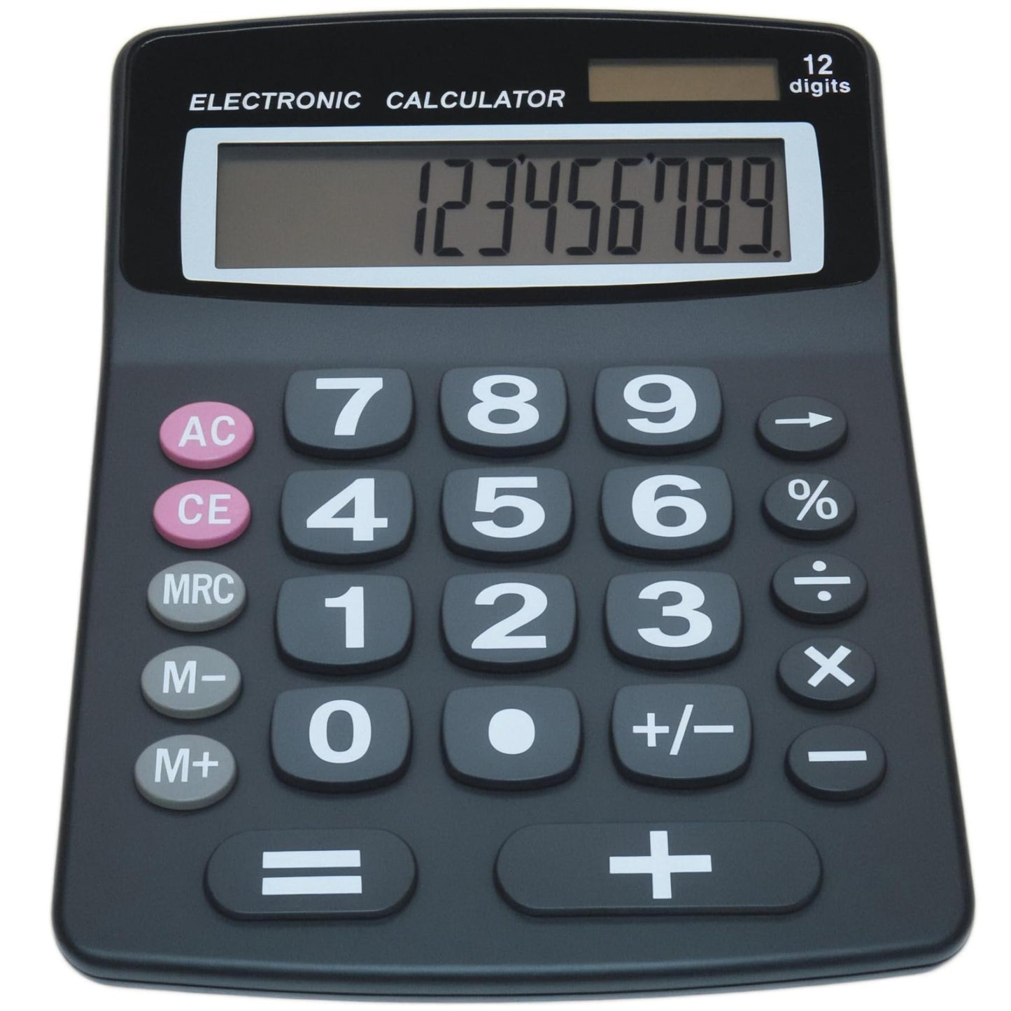 Lily' Home Jumbo 12 Digit with Solar Power, Large LCD Display - Desktop Calculator, Dual Power, Large Button Design, Battery Operation, Easy-to-Read