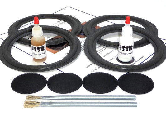 Complete Advent Laureate 6.5" Speaker Foam Surround Edge Repair Kit - 4 Speaker Kit - Shims and Caps - Advent Laureate Kit Includes Four 2.25" Dust