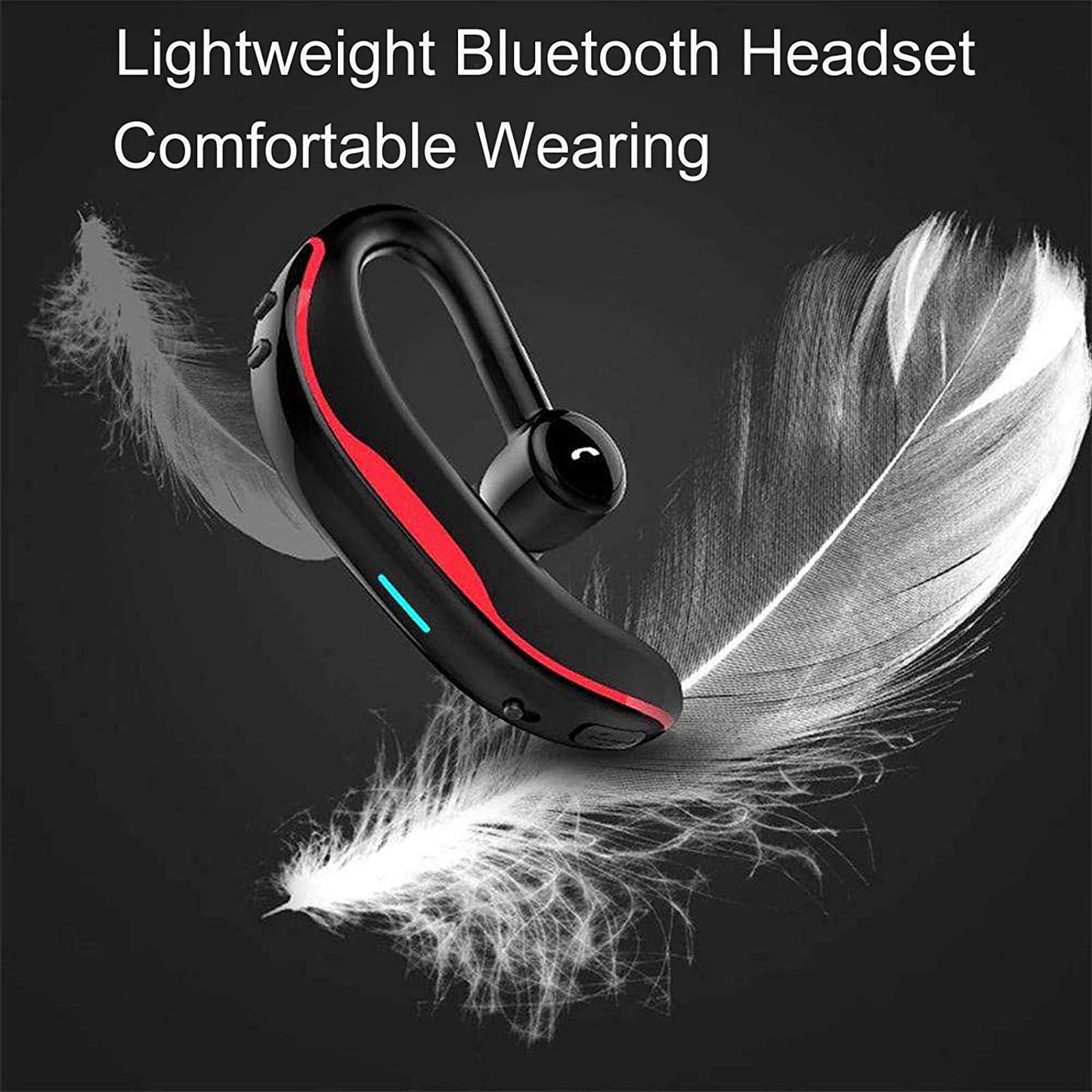 Wireless Earpiece Wireless Headset Handsfree Call Earpiece Noise Cancellation Earbud Long Talk Time Earphone Compatible with Smart Cell Phones Car