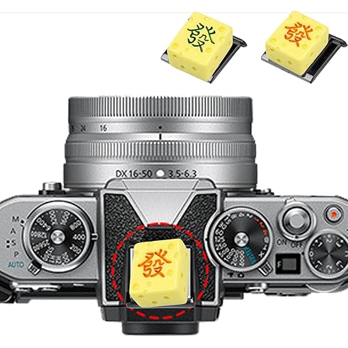 Camera Hot Shoe Cover, Cute Hot Shoe Cap, Hot Shoe Protector Compatible with Sony Fujifilm Fuji Canon Nikon Pentax Leical Panasonic (2pcs Mahjong)