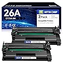 26A Black Toner Cartridge 2-Pack with Chip Replacement for HP 26A CF226A CF226AD1 Toner Compatible for HP Laserjet Pro M402dn M402n M402d M402dw MFP