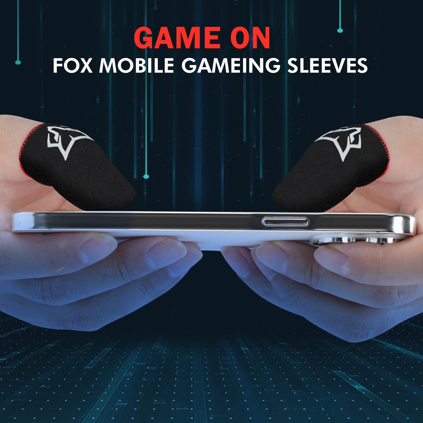 Mobile Phone Game Finger Sleeves [6pcs], Anti-Sweat Breathable,Gaming Sleeve,Thumbs Finger Gloves Cover Sleeve for League of Legend, PUBG, Rules