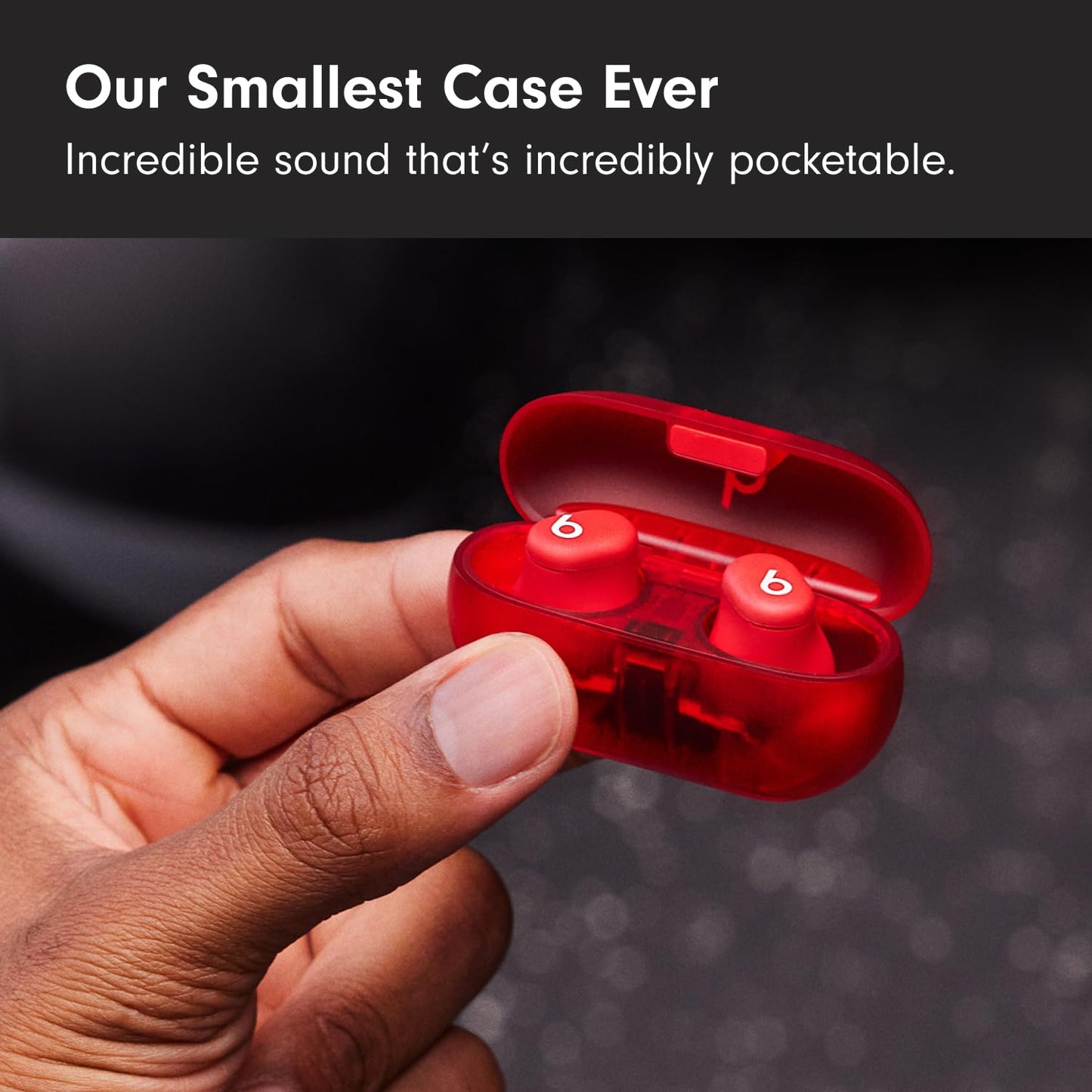 Beats by Dr. Dre Solo Buds True Wireless Earbuds - Transparent Red (Renewed)