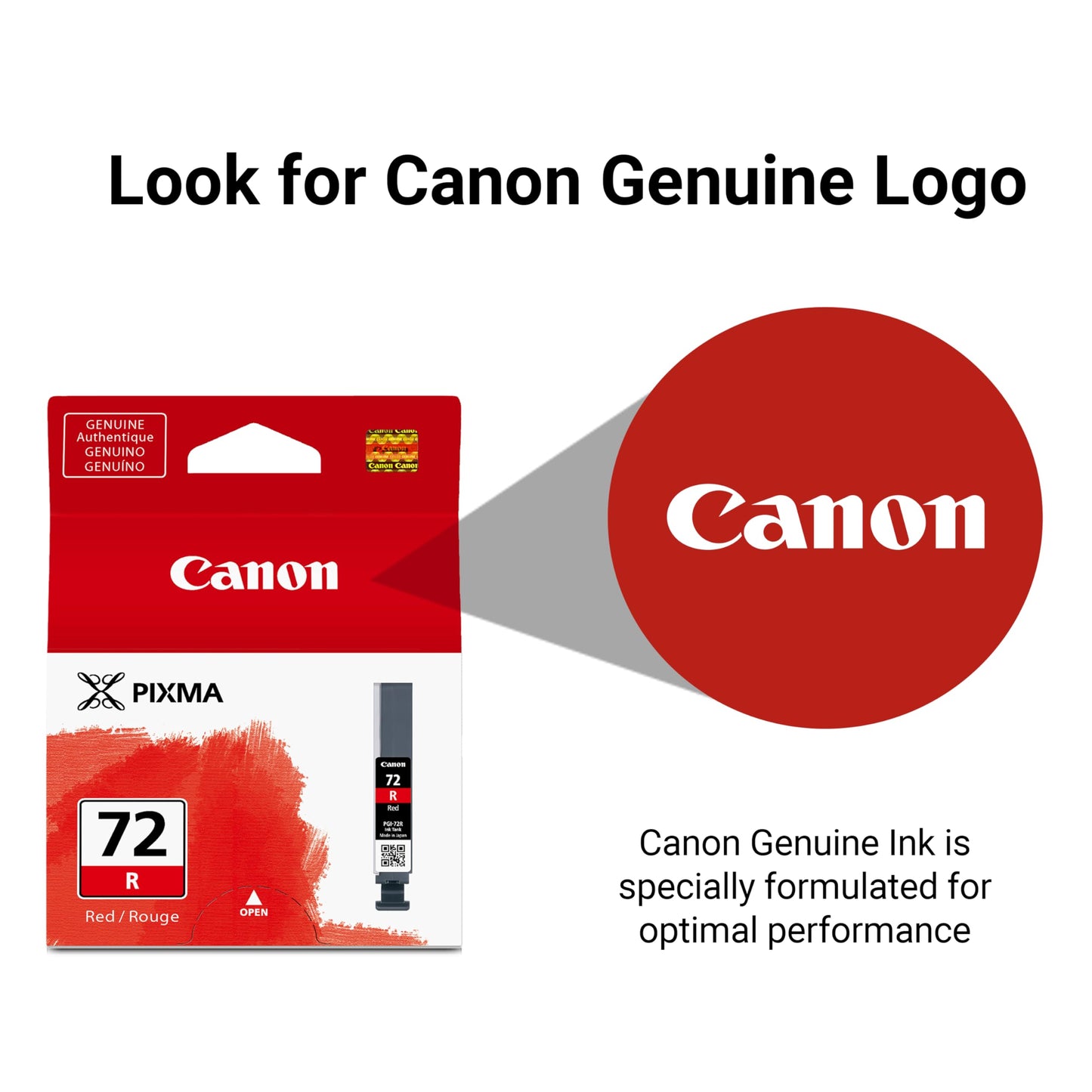 Canon PGI-72 Genuine Red Ink Tank, Compatible with PIXMA PRO-10 Printers