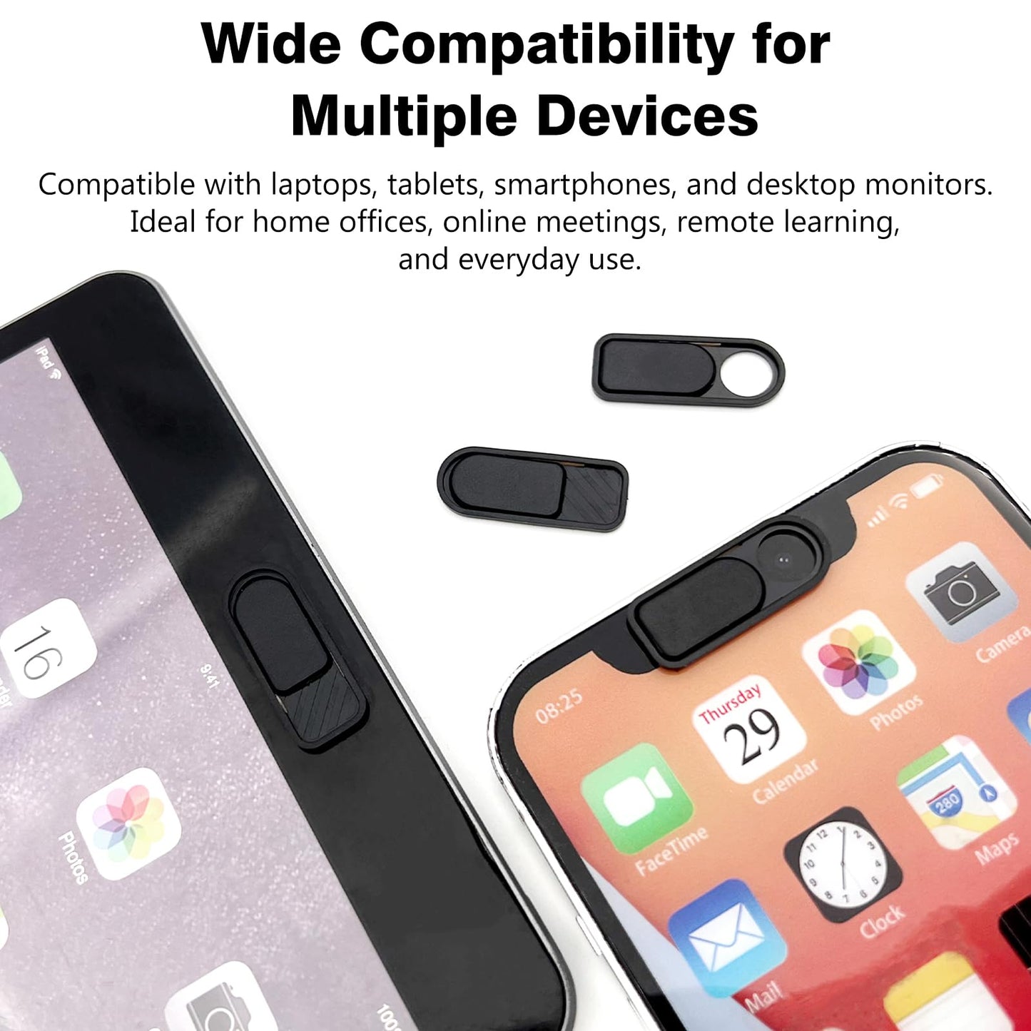 Mnvhoky Ultra-Thin Webcam Cover Slide, 8 Pack Camera Privacy Covers for MacBook,iMac, iPad and iPhone 6/7/8 Plus, Laptop, PC, Computer, Tablet
