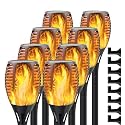 Permande Upgraded Solar Flame Lights Outdoor, 3 Options Solar Torch, Waterproof Landscape Decoration Dancing Flame Post for Garden Pathway Yard - Auto