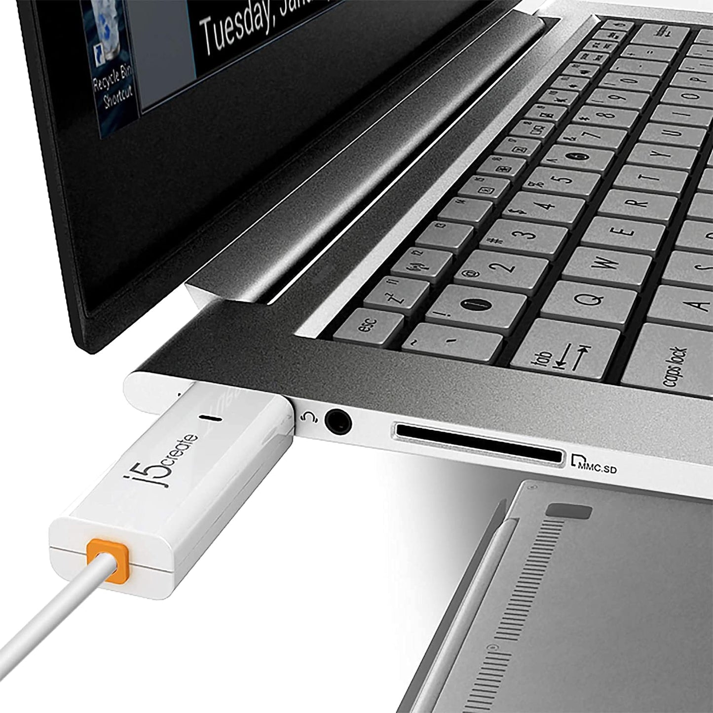 j5create Wormhole Switch USB Transfer Adapter: Seamlessly Share Files, Keyboard, and Mouse Between Win/Mac, Win/Win, and Mac/Mac (JUC400)