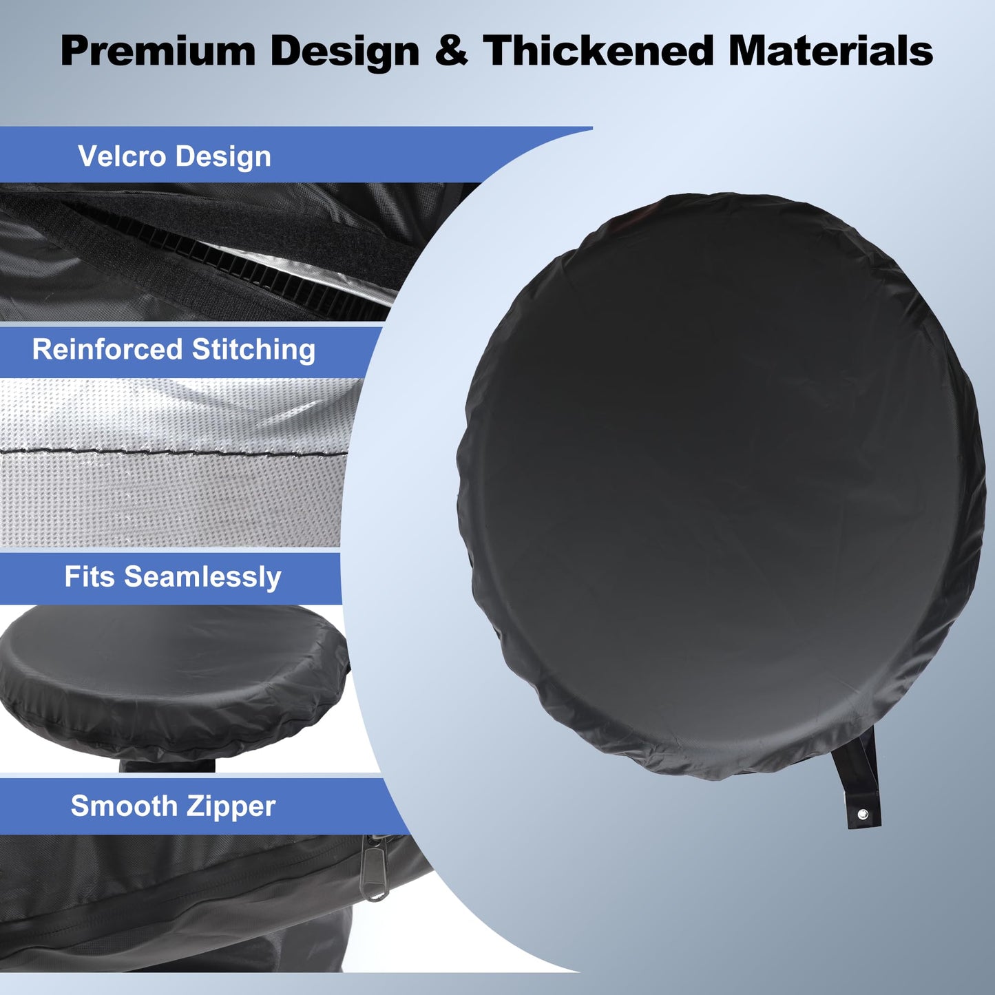 LCVZTECH Industrial Fan Cover, Waterproof & Dustproof, 600D Oxford Heavy Duty Fan Cover with Silver Heat-Reflective Lining, Upgraded Sealed Zipper