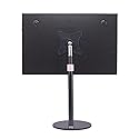 FeeLazy Portable Monitor Stand with VESA Mount 3inch Bracket Tilt Ball Joint Telescopic Pole and Metal Disk Base Portable Monitor Mount with 75mm VESA