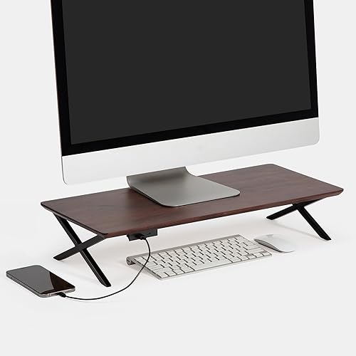 Anji Mountain Monitor Stand - Desktop Organizer & Laptop Riser, Ergonomic Monitor Riser, Space-Saving Monitor Stand for Desk, Durable Construction