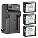 Kastar 3-Pack Battery and AC Wall Charger Replacement for Panasonic VDR-D220, VDR-D230, VDR-D250, VDR-D258, VDR-D300, VDR-D308, VDR-D310, VDR-D400