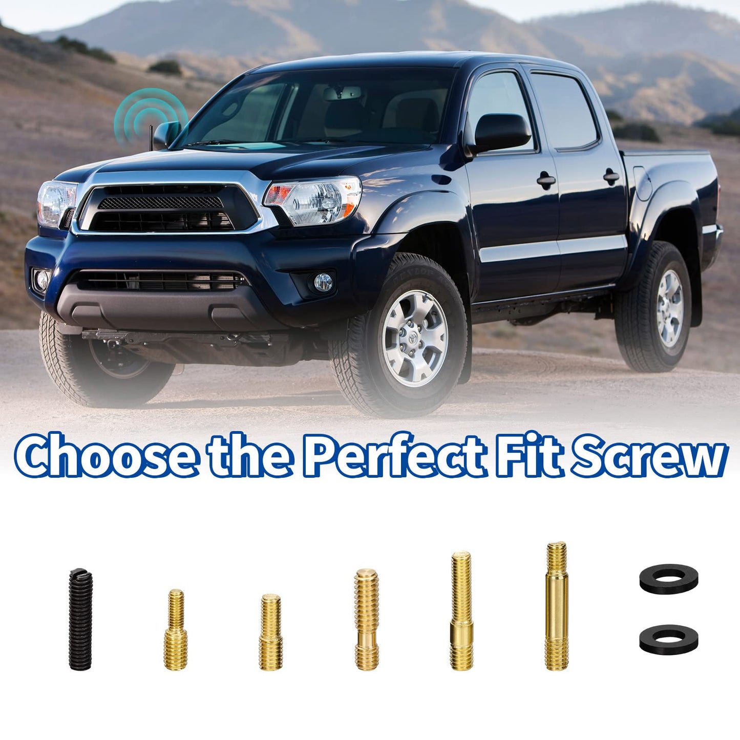 Bingfu Vehicle Antenna Mast Carbon Fiber Car Truck Antenna Replacement