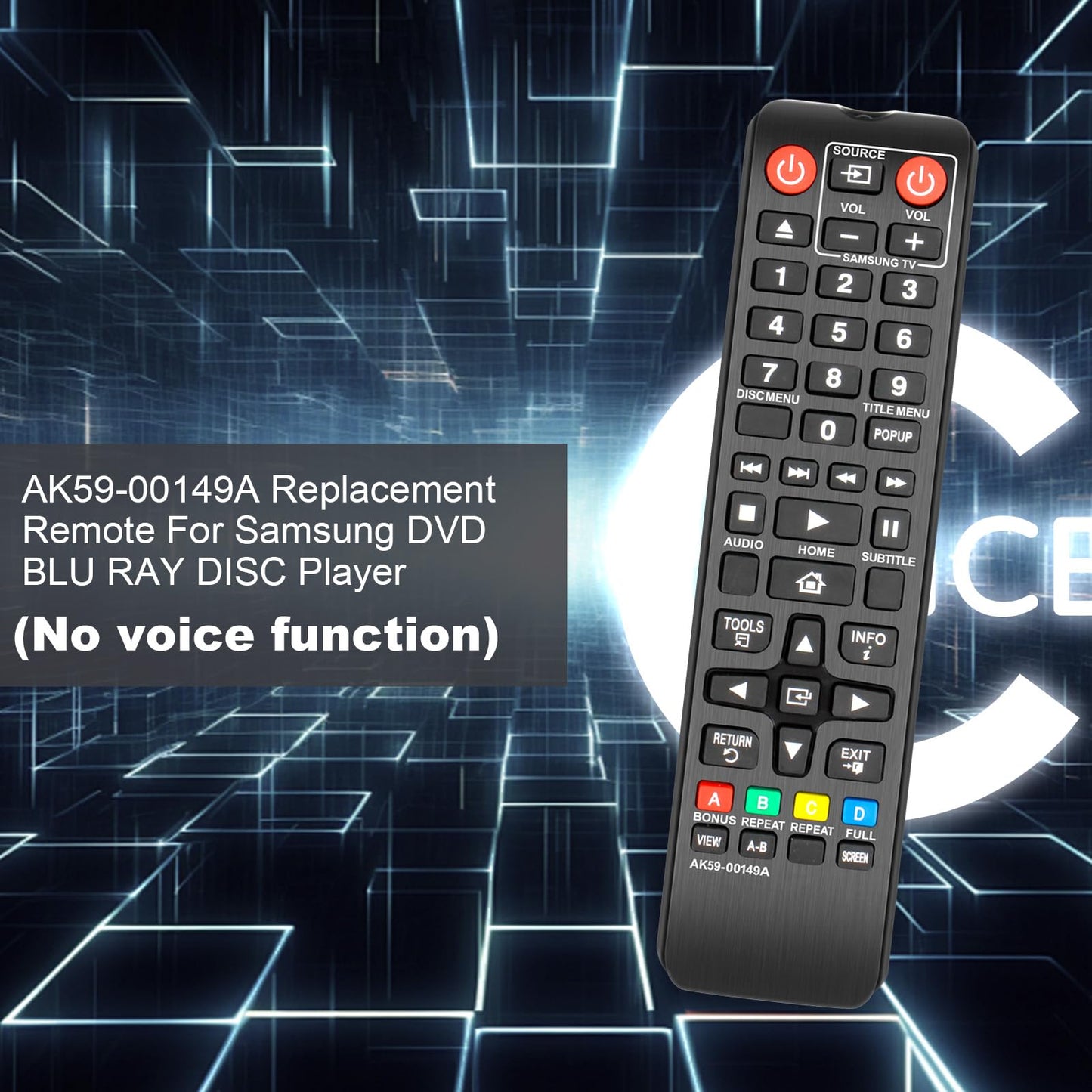 AK59-00149A Replace Remote Control Compatible with Samsung Blu-Ray BD-F5100 BD-JM57 BD-JM59 BD-JM57C