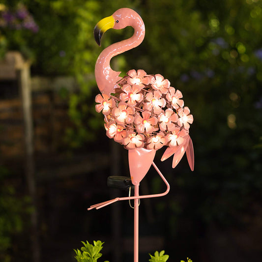 Homeimpro Garden Solar Lights Flamingo Yard Decor Gifts for Women Outdoor Decorations Stake Lights, Waterproof Warm White 27 LED for Lawn,Patio