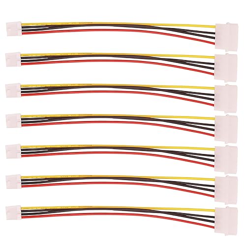 8Pcs 4 Pin Molex IDE Male to Female Power Supply Extension Cable IDE Power to Floppy Drive Adapter Interface Cable Hard Drive Convertor Cord Wire