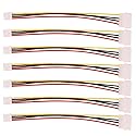 8Pcs 4 Pin Molex IDE Male to Female Power Supply Extension Cable IDE Power to Floppy Drive Adapter Interface Cable Hard Drive Convertor Cord Wire