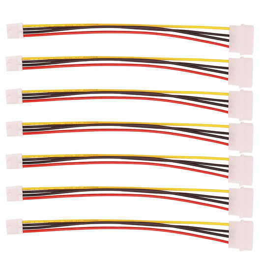 8Pcs 4 Pin Molex IDE Male to Female Power Supply Extension Cable IDE Power to Floppy Drive Adapter Interface Cable Hard Drive Convertor Cord Wire