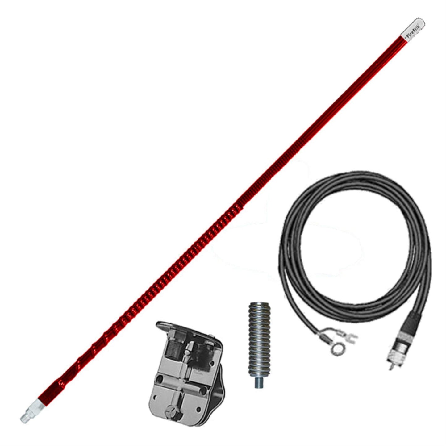 FIRESTIK 4ft Single Mirror NGP Kit Complete, Red, FG4648-R
