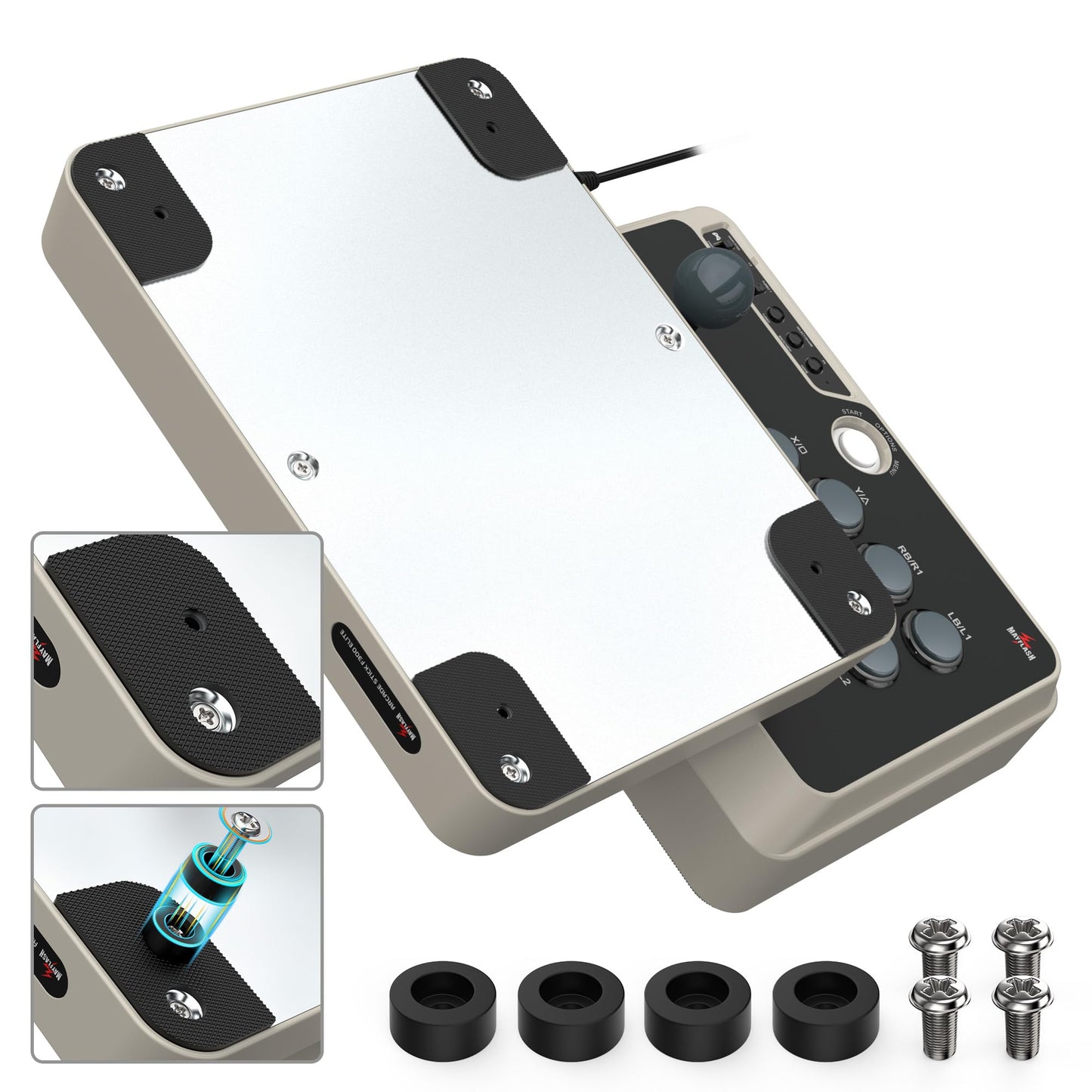 MAYFLASH Arcade Stick F300 Elite with Sanwa Buttons and Sanwa Joysticks for Switch/Switch 2, Xbox Series S/X, Xbox One, PS4, PS3, Windows, macOS