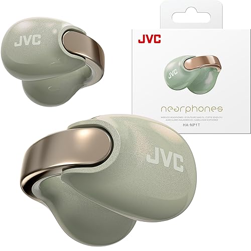 JVC Nearphones Pearl Edition - Earcuff True Wireless Earbuds with Shiny Arch, Comfortable fit, Multipoint Connection, Bluetooth 5.3, 24H Battery Life…