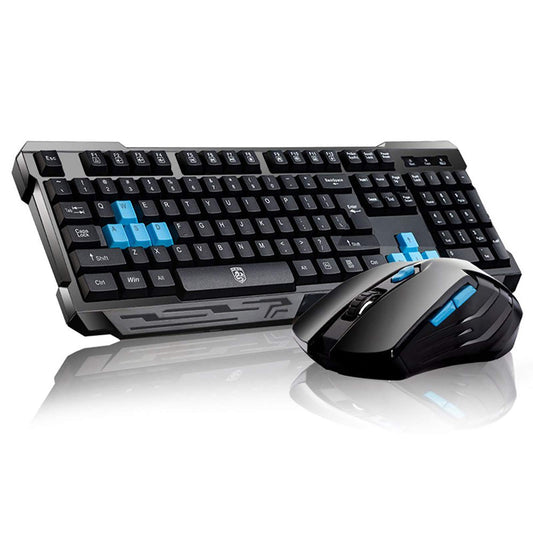 Keyboard Mouse Combos,Soke-Six Waterproof Multimedia 2.4GHz Wireless Gaming Keyboard with USB Cordless Ergonomic Mouse DPI Control For Desktop PC