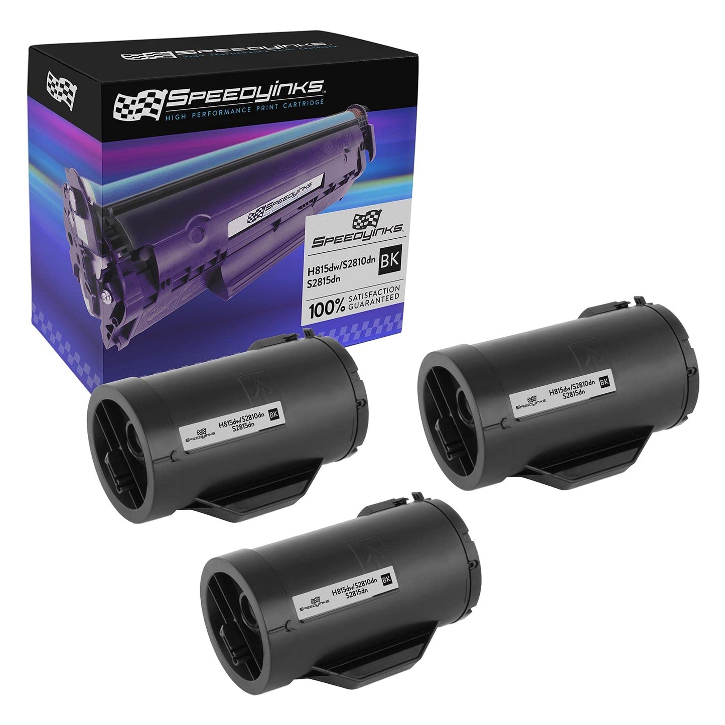 Speedy Inks Compatible Toner Cartridge Replacement for Dell 593BBML F9G3N (Black, 3-Pack)
