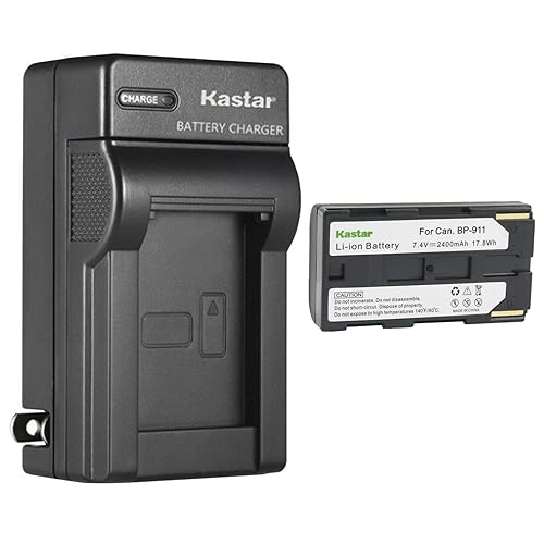 Kastar 1-Pack Battery and AC Wall Charger Replacement for Canon GL2 GL-2 DM-GL2, MV1, MV10 MV10i, MV20 MV20i, MV100 MV100i, MV200 MV200i, Optura