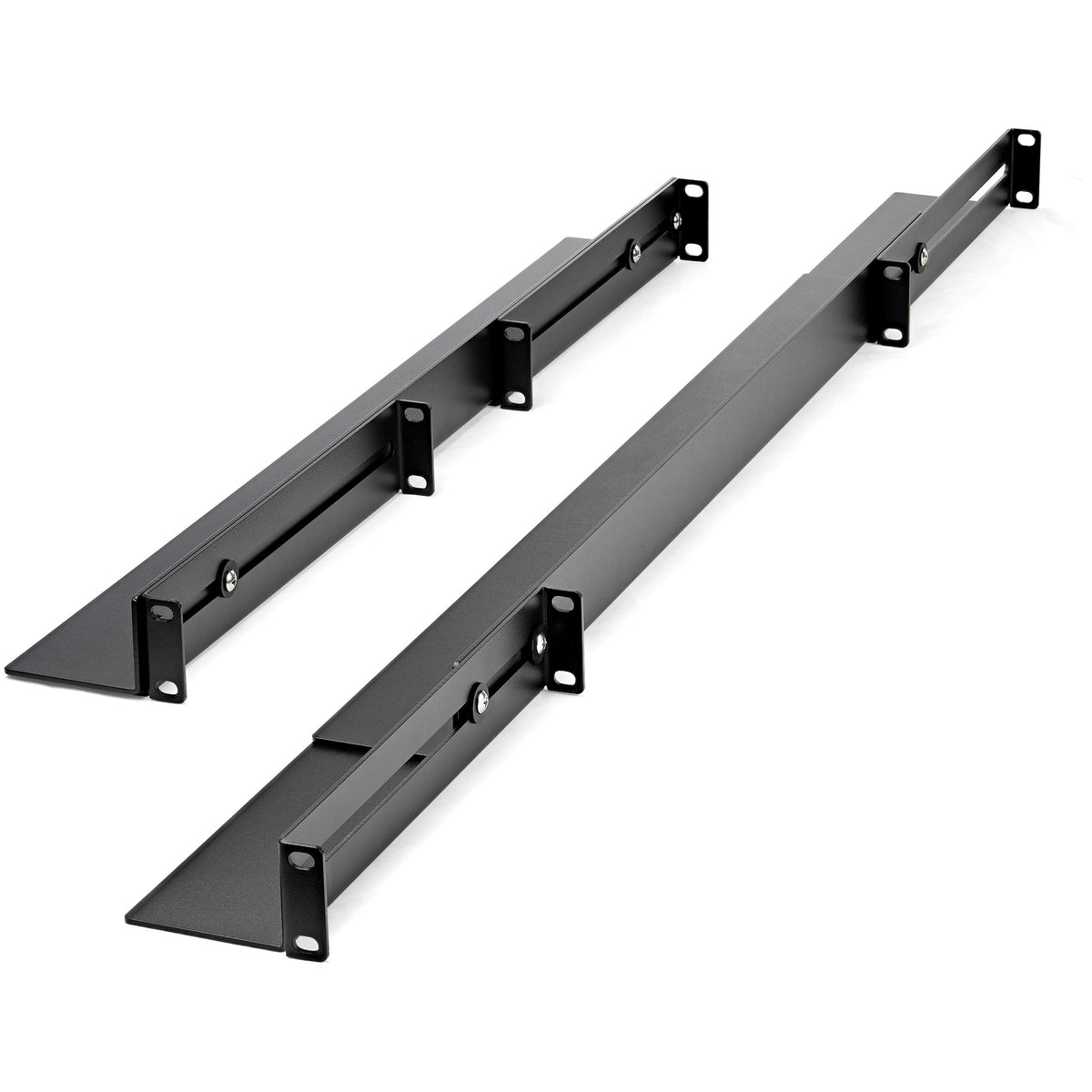 StarTech 1U 4-Post Rack Rails, 19in, 24-36in, 200lb/90kg, Cold-Rolled Steel, Black