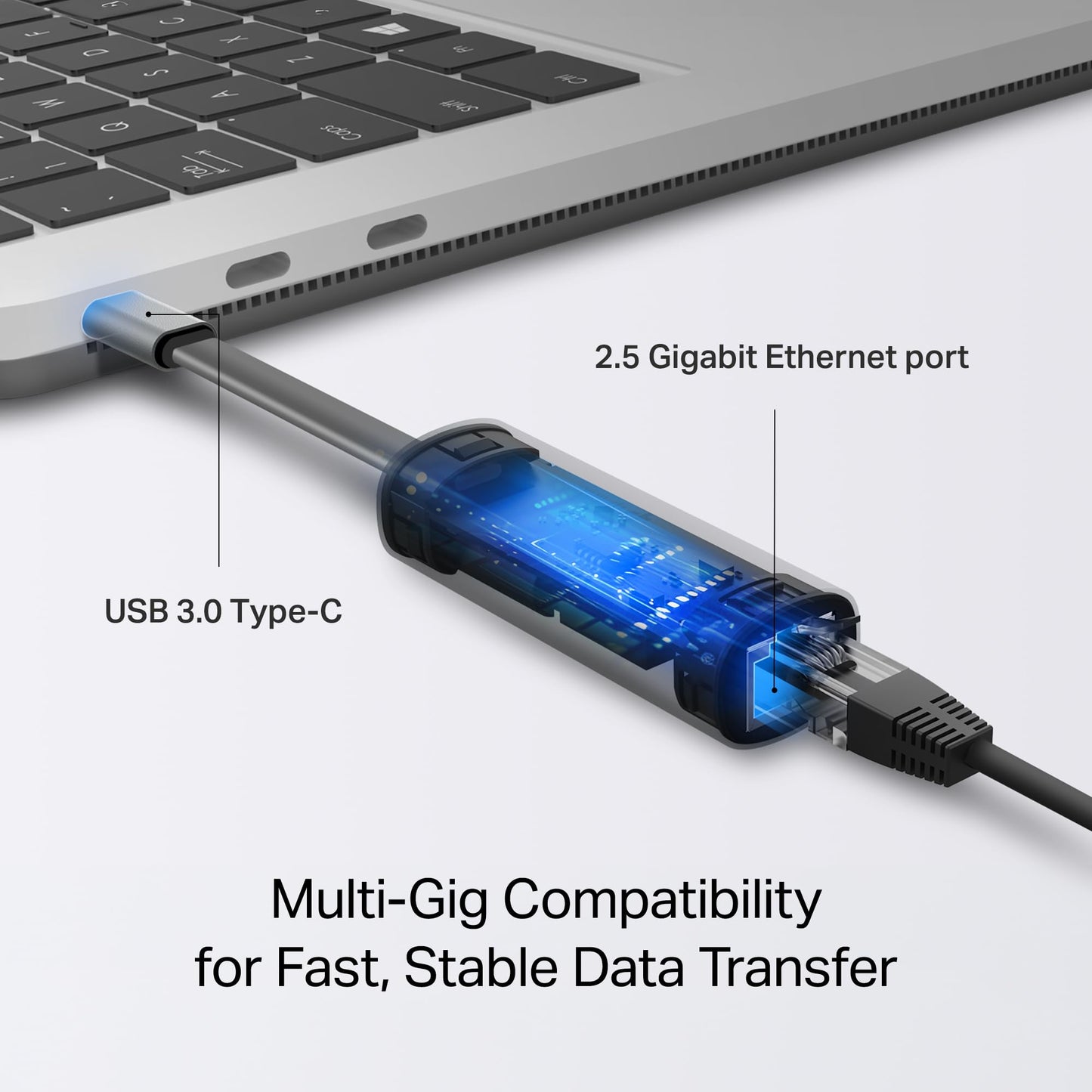 TP-Link USB C to Ethernet Adapter, 2.5 G Plug & Play Network Adapter | Type-C to RJ45 | Aluminum Alloy Case | Thunderbolt 4/3 Compatible for MacBook