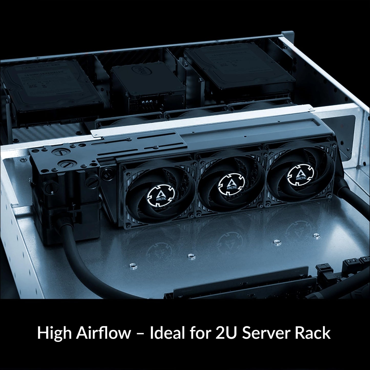 ARCTIC P8 Max - PC Fan, High-Performance 80mm Case Fan, Server Fan, PWM-Controlled 500-5000 RPM, Optimised for Static Pressure, 0dB Mode - Black