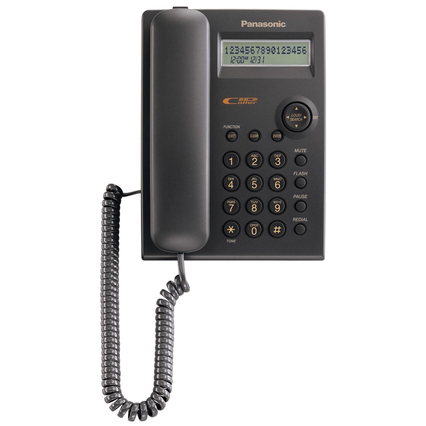 Panasonic KX-TSC11B Corded Phone with Caller ID, Black