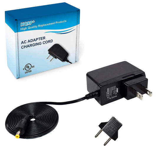 HQRP AC Adapter Compatible with Sanyo Xacti VPC-HD1000 / VPC-HD1000EBK / VPC-HD1000EX / VPC-HD1000GX / VPC-HD1010 Power Supply Cord Plus Euro Plug…