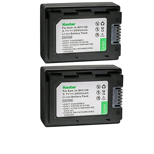Kastar Battery 2-Pack Replacement for Samsung IA-BP420E, IA-BP210E, IA-BP210R, IA-BP105R Battery, Samsung SMX-F50SN, SMX-F50UN, SMX-F50BP