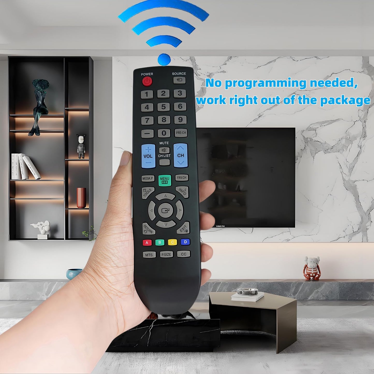 Replacement Remote Control Compatible for LN26B360C5D LN26B460B2D LN32B360C5D Samsung LCD TVs