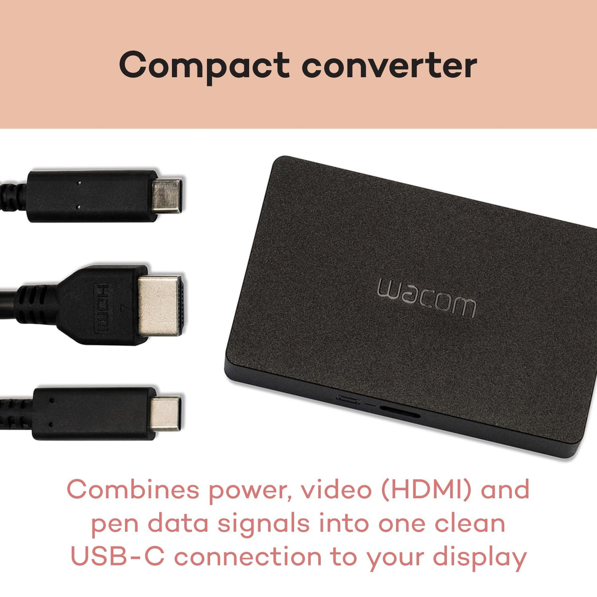 Wacom Converter Kit, HDMI to USB-C for Movink 13 & WacomOne 14