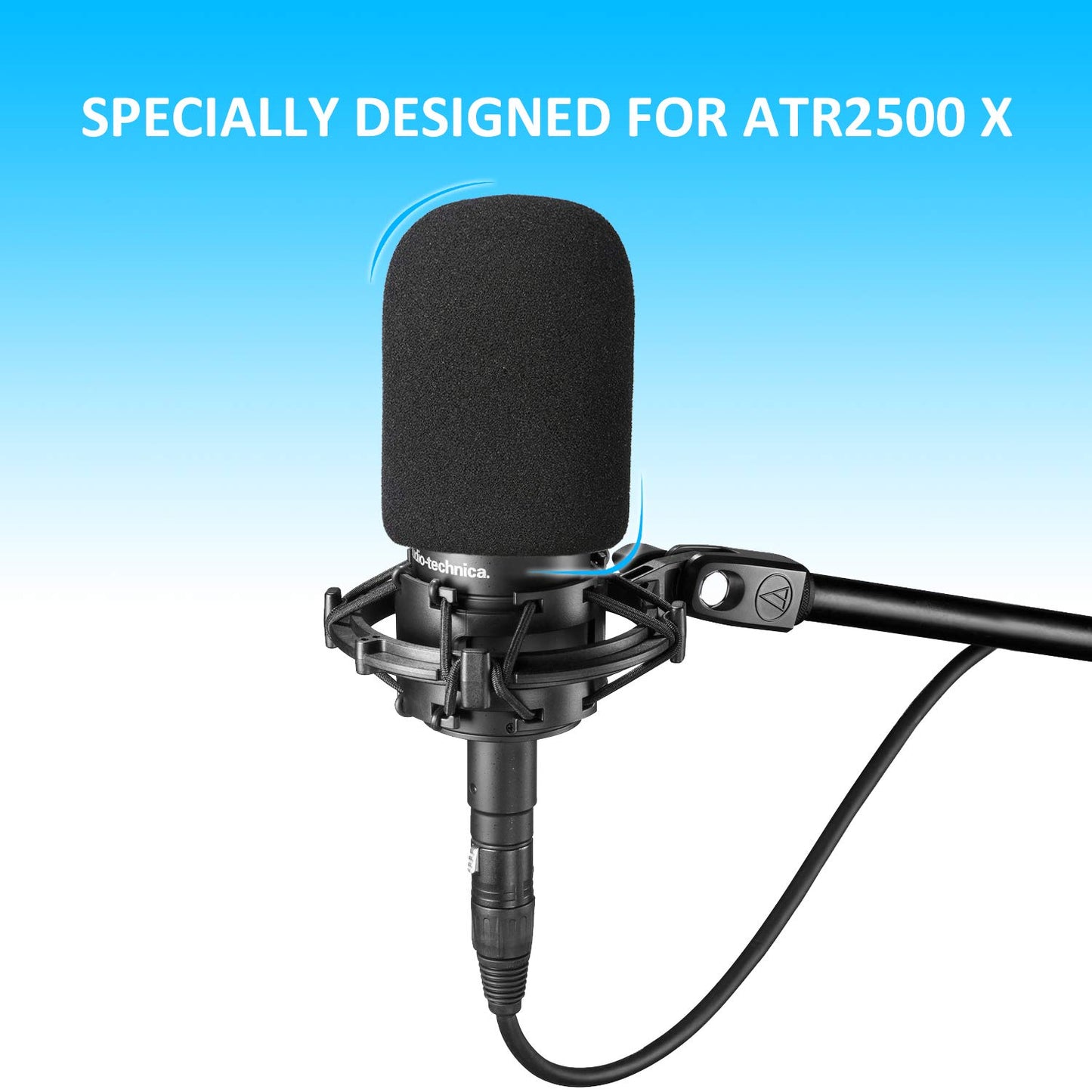 SUNMON AT2035 Windscreen Cover - Perfect Mic Pop Filter Foam Cover for Audio Technica AT2035 Microphone into Clean Sounding