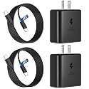 VJYUIJAY 45W Super Fast Charger USB C,PD3.0 Type C Fast Wall Charger with 6FT Cable Replacement for Samsung Galaxy S25 Ultra/S25+/S25/S24