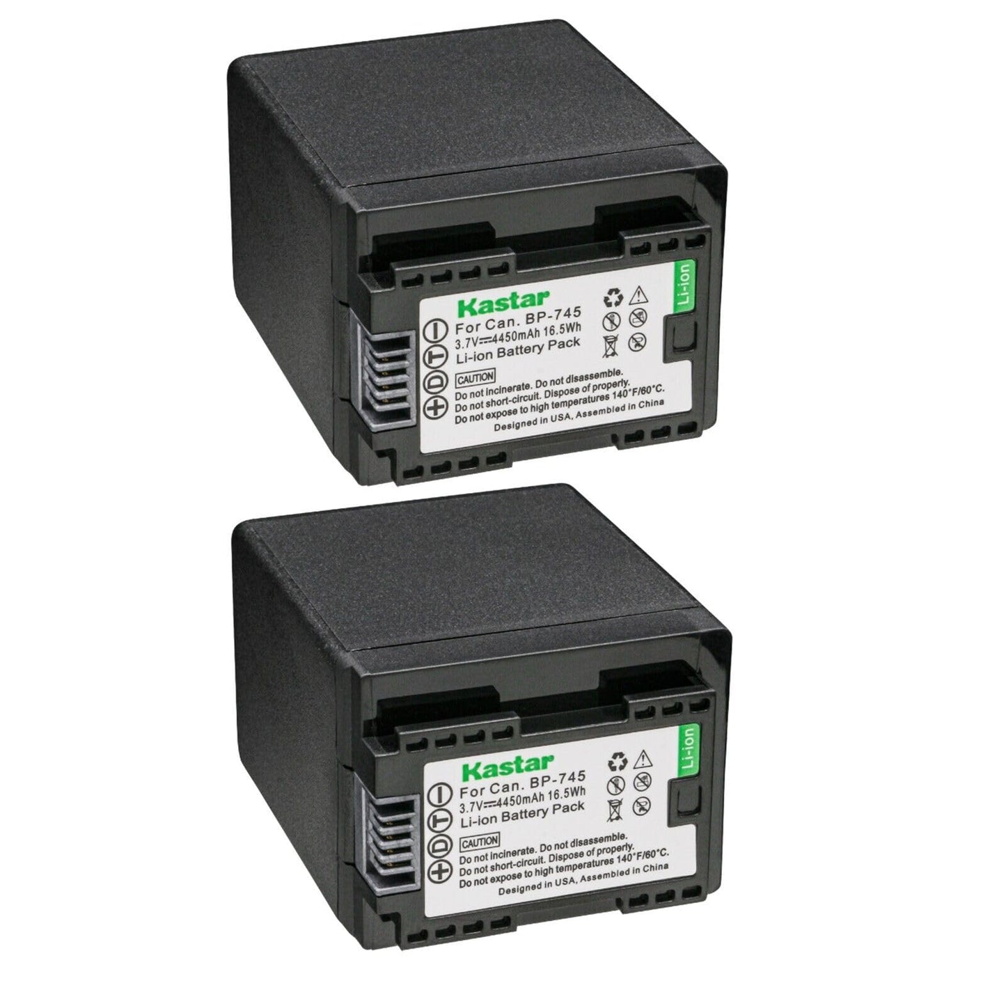 Kastar BP-745 Battery 2-Pack Replacement for Canon VIXIA HF R800 HFR800, LEGRIA HF M36 HFM36, LEGRIA HF M38 HFM38, LEGRIA HF M46 HFM46, LEGRIA HF M52