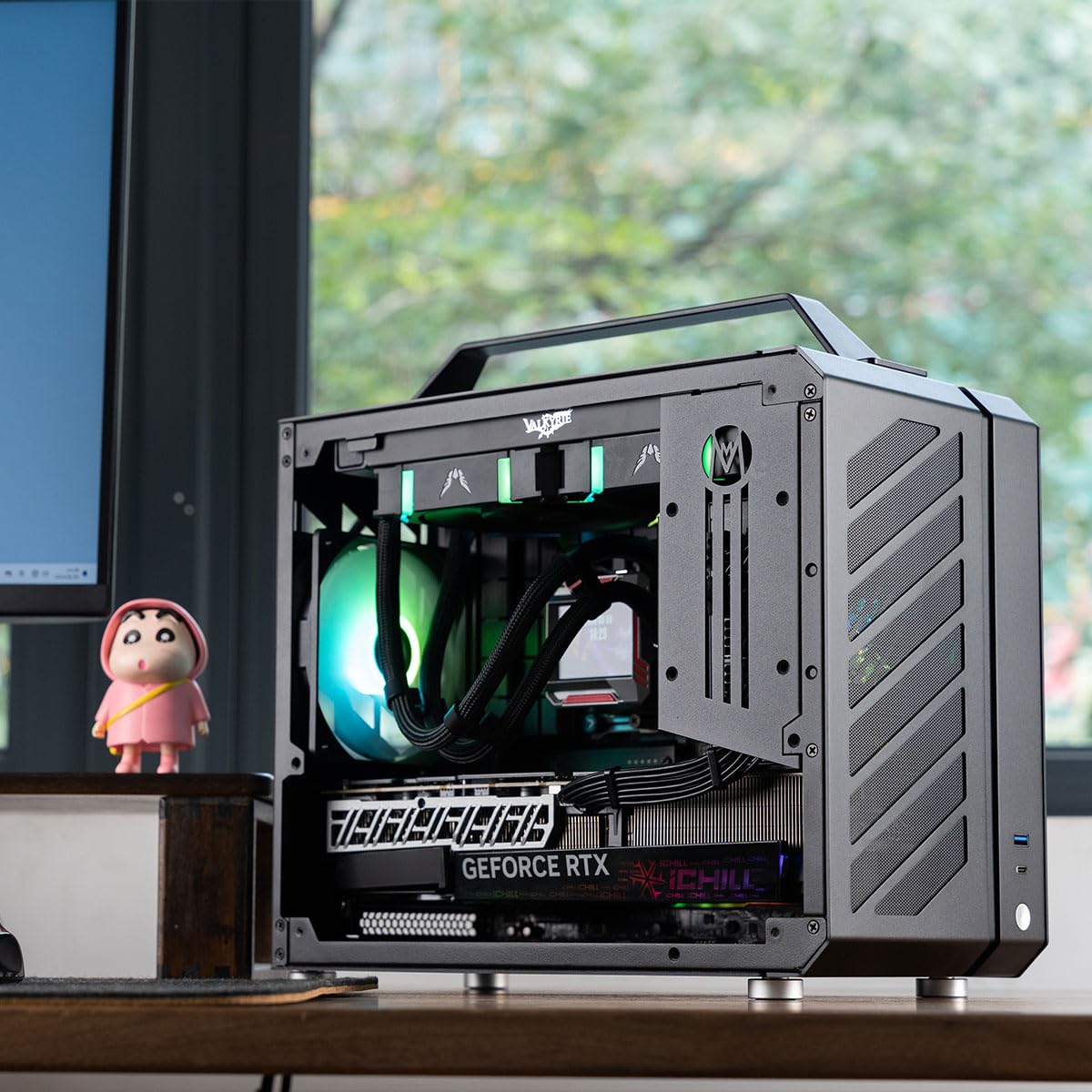 Mechanic Master Cool Cube Series C28 Matx/Itx Case/Alumium/Steel/Water-Cooling/Temered Glass Small Form Factor Computer Case (Elegant Black)