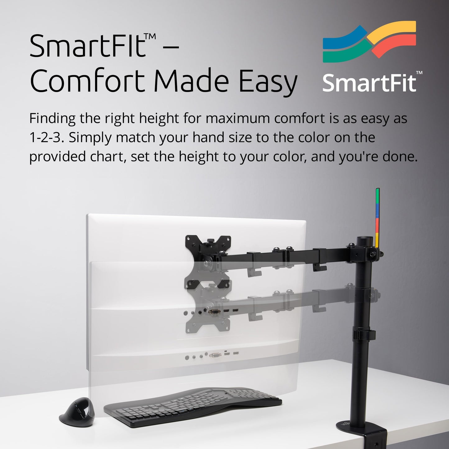 Kensington SmartFit® Ergo Single Extended Monitor Arm (K55408WW)