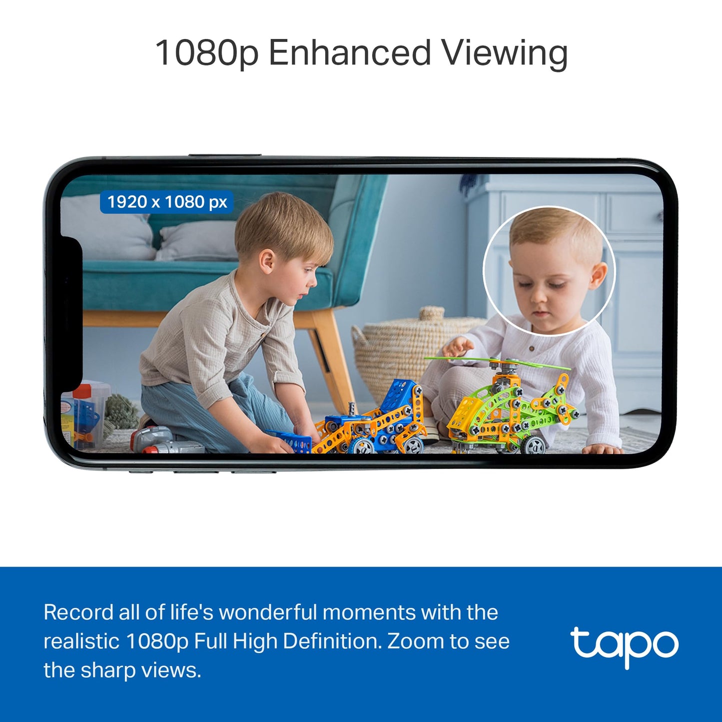 Tapo 1080P Indoor Wired Security Camera - Works as a Baby & Pet Monitor, Motion Detection, 2-Way Audio, Siren, Night Vision, Subscription-Free Local