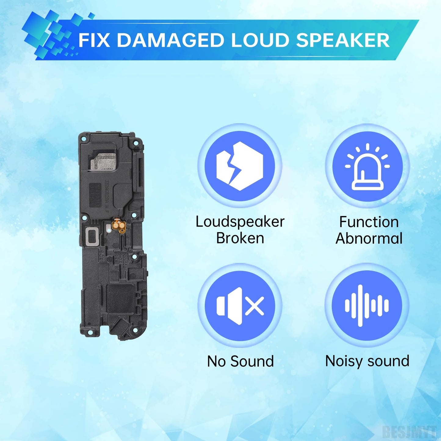 BESJMYT Loud Speaker Replacement with Bracket for Samsung Galaxy A54 Ringer Ringtone Loudspeaker Module Replace Clear Sound Buzzer Repair for Samsung