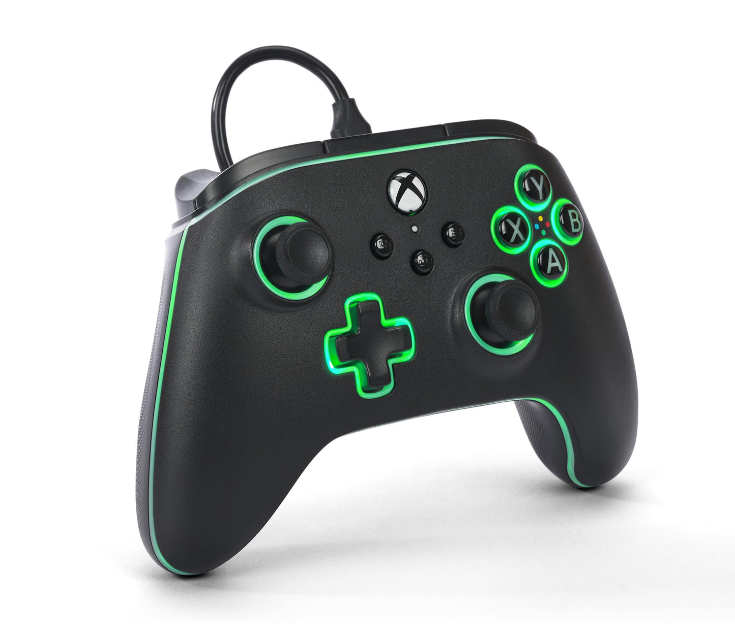 PowerA Advantage Wired Controller for Xbox Series X|S with Lumectra - Black, gamepad, wired video game controller, gaming controller, works with Xbox