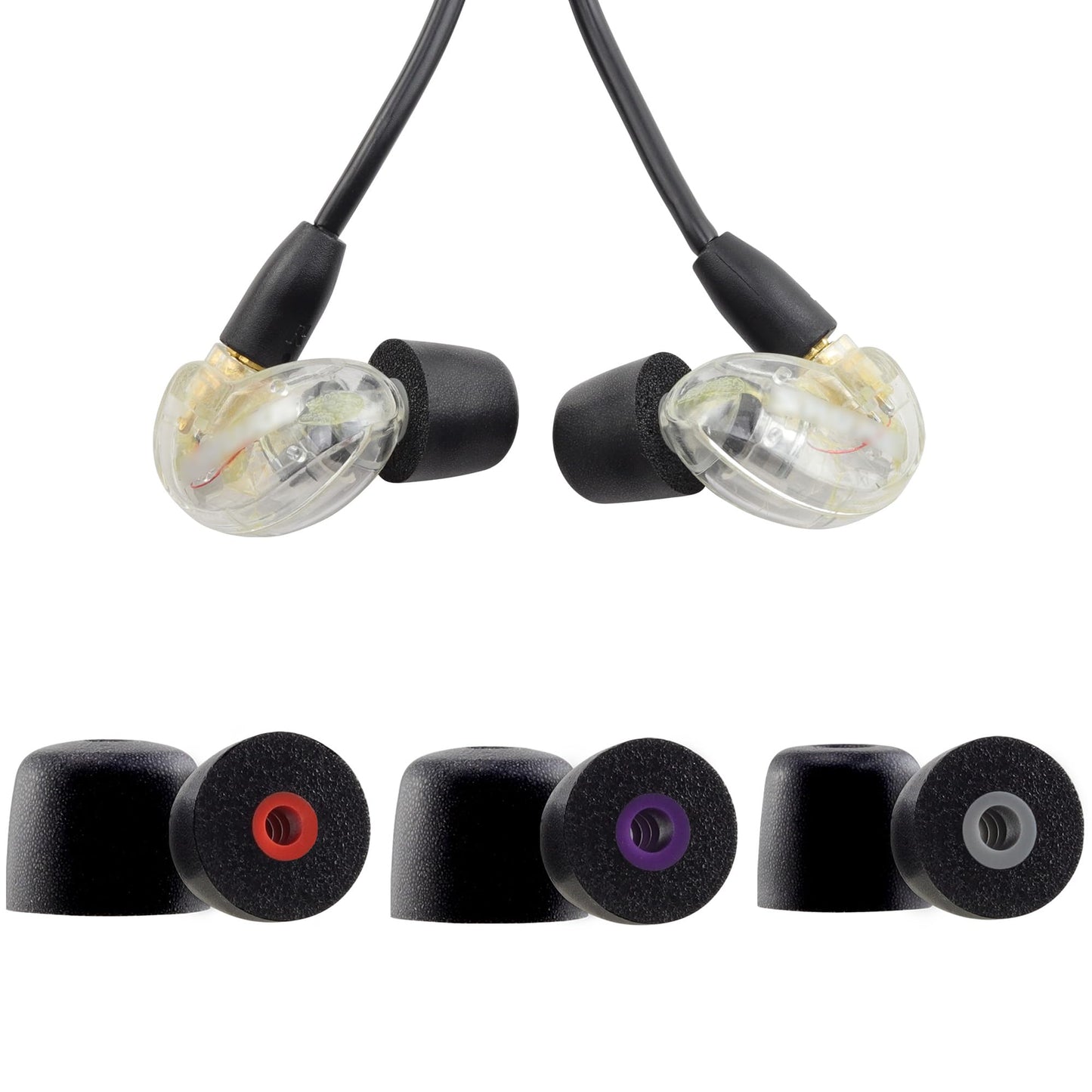 NANLANFAN Replacement Memory Foam Ear Tips for Shure SE215 PRO SE215 SE112 SE315 SE425 SE535 SE846 Aonic4 Aonic5 Earphones, Ultimate Comfort, 3 Pairs